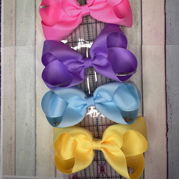 Colorful Grosgrain Bow Headbands – 5-Pack Set - Picture 2 of 2